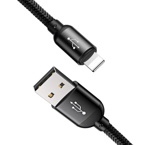 Kabel Baseus 3 v 1 USB-, 0,3 m, černý (micro USB, Lightning, USB-C)
