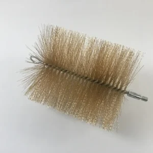 Kartáčová hlava 180 mm Trubkový kartáč Ocelové lanko, potažené mosazí s vnějším závitem M10