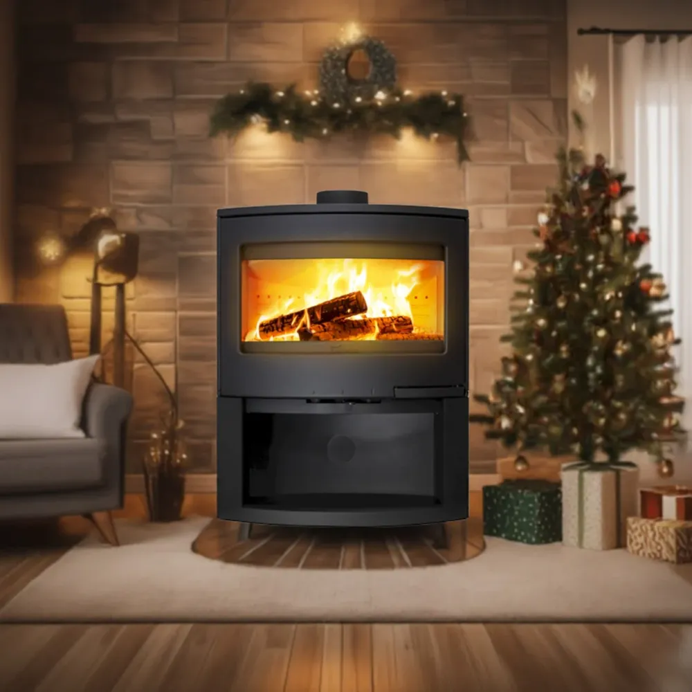 Krbová kamna Barney 9kW s přihrádkou na dřevo