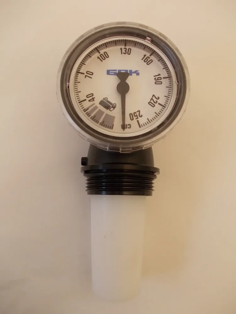 Mechanický ukazatel hladiny pro olejovou nádrž s plovákem
