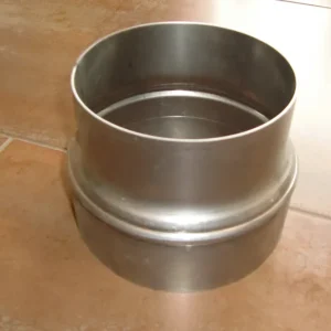 Redukce 300 - 250 mm přechodová redukce pro kamna lesklá ocel
