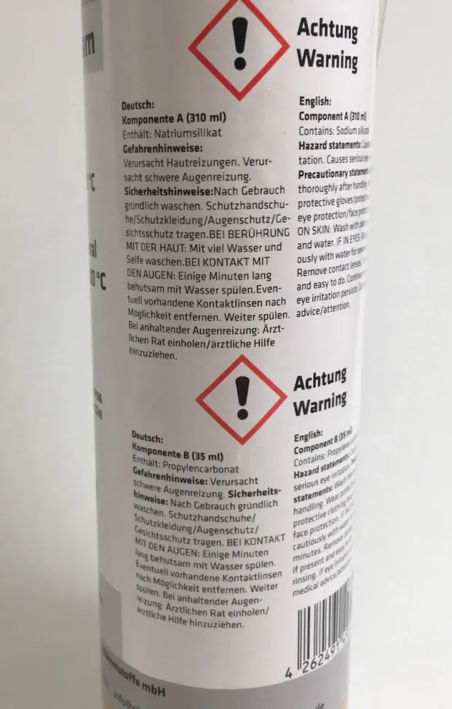 Žáruvzdorná těsnicí pěna do 1100 °C pro krby kamna v kazetách