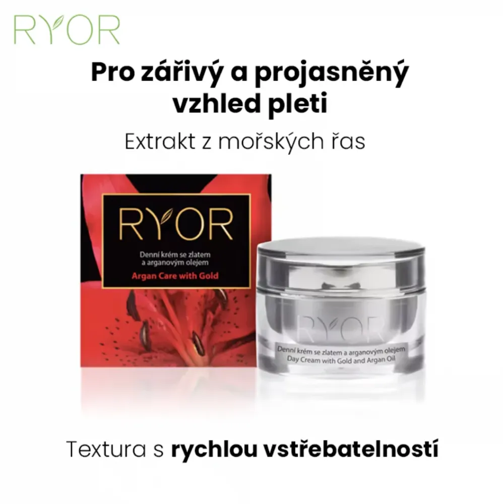 Ryor Denní krém se zlatem arganovým olejem 50 ml