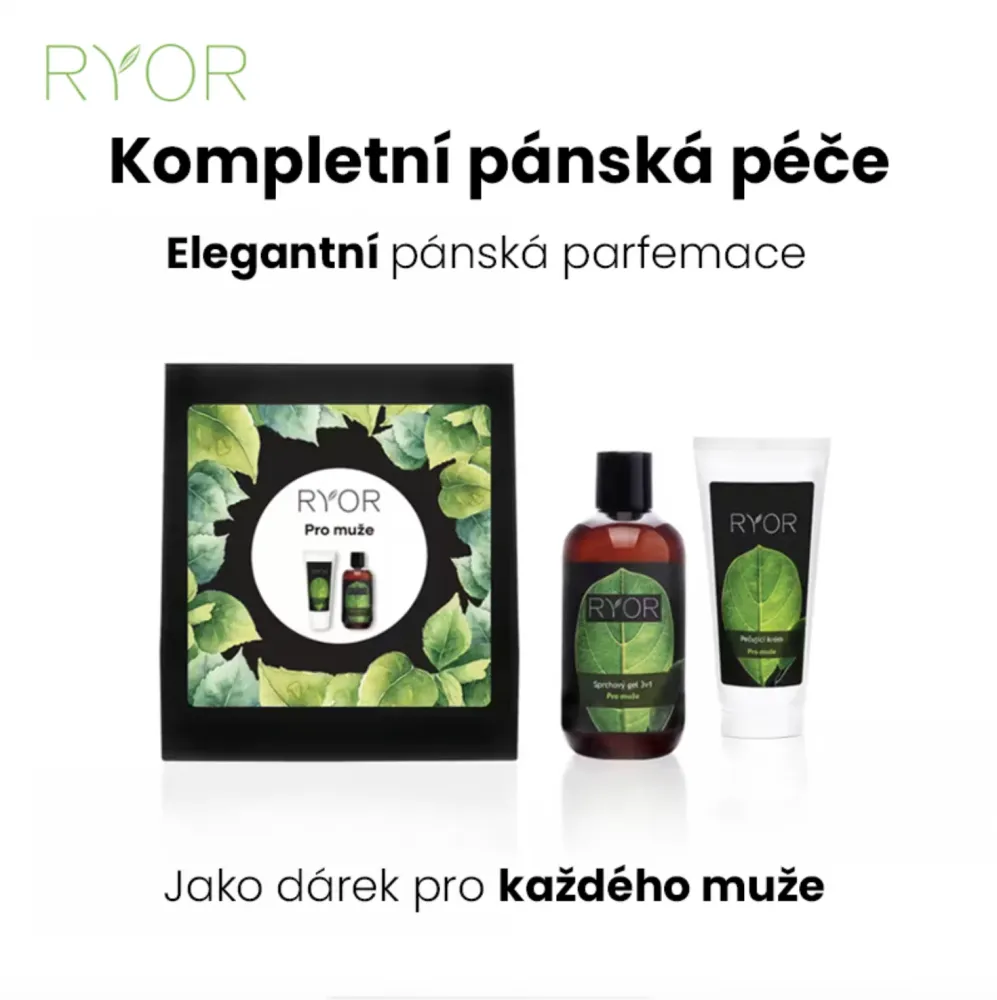 Ryor dárkový balíček Péče pro muže – sprchový gel + krém