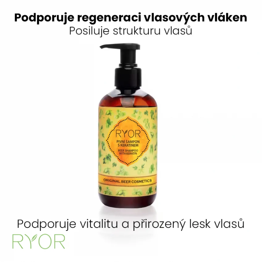Ryor pivní šampon s keratinem 250 ml