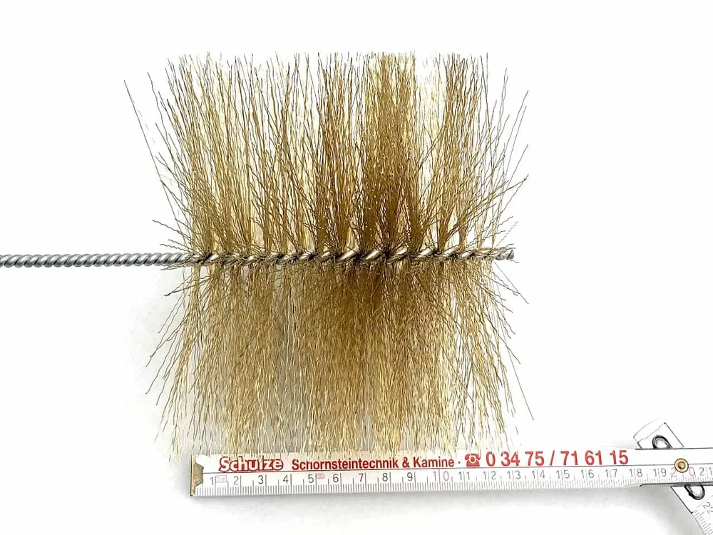 Stěrka na trubky 150mm Kartáč na trubky ocelový drát mosazný 2m