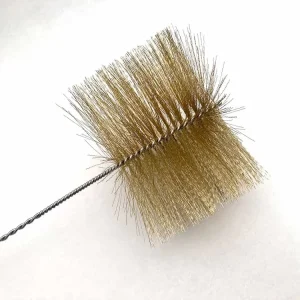 Stěrka na trubky 180mm Kartáč na trubky ocelový drát mosazný 2m