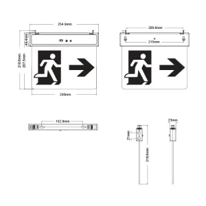 Svítidlo nouzové EXIT-10 SIDE