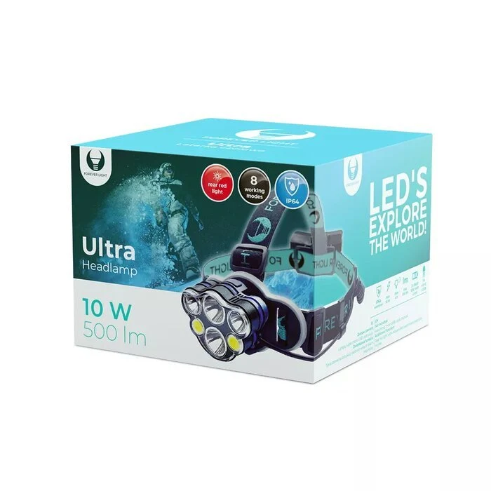 Ultra výkonná čelovka 500 lumenů