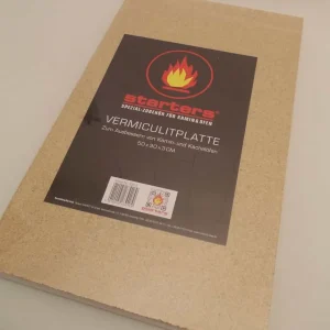 Vermikulitová deska 50x30x3cm šamotová náhradní deska do topeniště