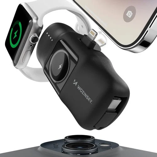 Wozinsky WF16-YLS 5000 mAh 15 W Lightning/USB-C/Apple Watch - Černá