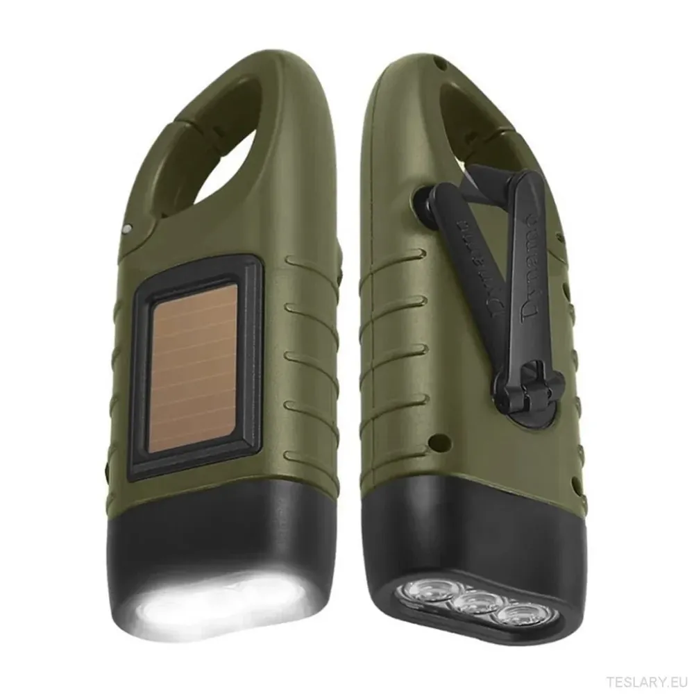 Přenosná solární poháněná nouzová nouzová svítilna lehká ručně klikaná světlo LED LED TOTORCH