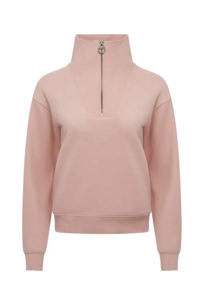 Keira felpa con collo quarto zip Blossom 40