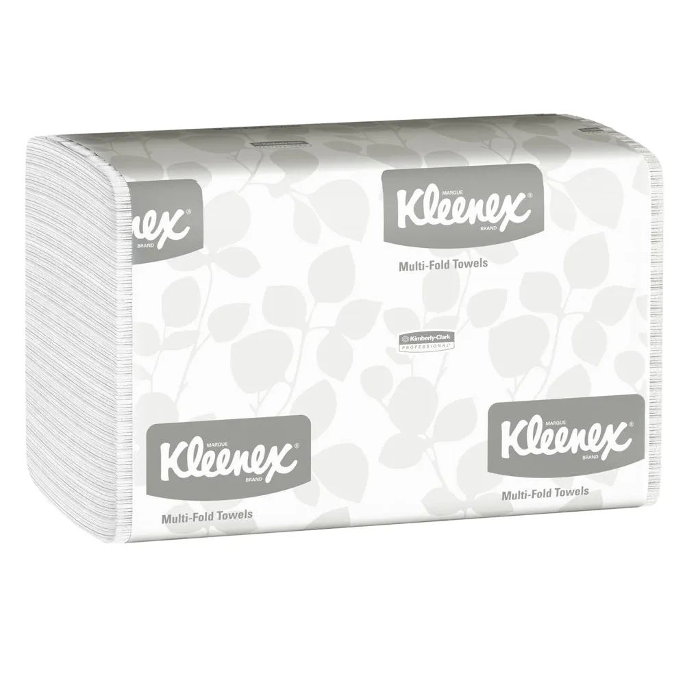 Monitor Light Toalhas Kleenex® - Multifold / White / Medium - 16 Clipes x 150 folhas | Papelão (16 pacotes)