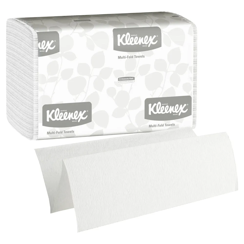 Monitor Light Toalhas Kleenex® - Multifold / White / Medium - 16 Clipes x 150 folhas | Papelão (16 pacotes)
