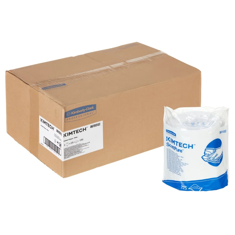 Recursos de limpeza do Kimtech® - Central Take / White - 6 rolos x 225 folhas | Papelão (6 funções)