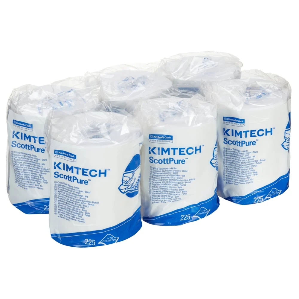 Recursos de limpeza do Kimtech® - Central Take / White - 6 rolos x 225 folhas | Papelão (6 funções)