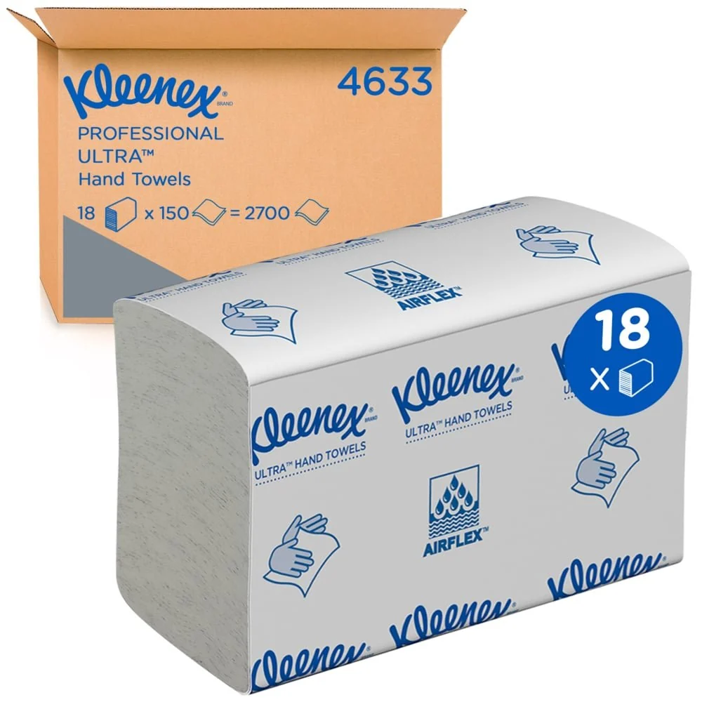 Toalhas Kleenex® Ultra ™ - Multifold / White / Compact - 18 Clipes x 150 folhas | Papelão (18 pacotes)