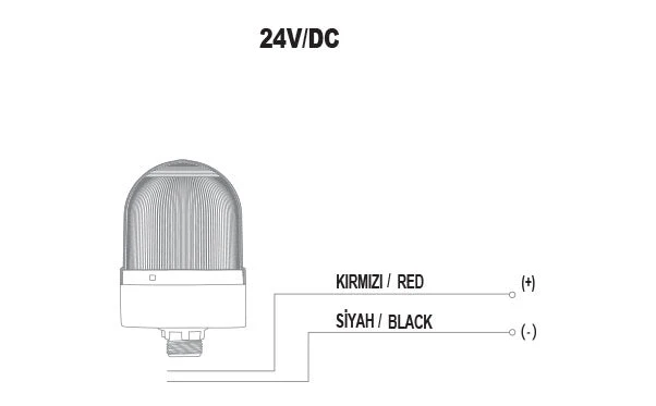 BLIKAJÍCÍ ø70 MATICE KONN. SIGNALIZAČNÍ MAJÁK S BZUČÁKEM, 40-250V AC/DC, MODRÝ S 20CM PRODLOUŽENOU TRUBKOU,SNT-S725-FB-4-20T