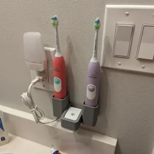 Disclosing Solution Soporte Philips Sonicare para dos cepillos de dientes y cargador Orange