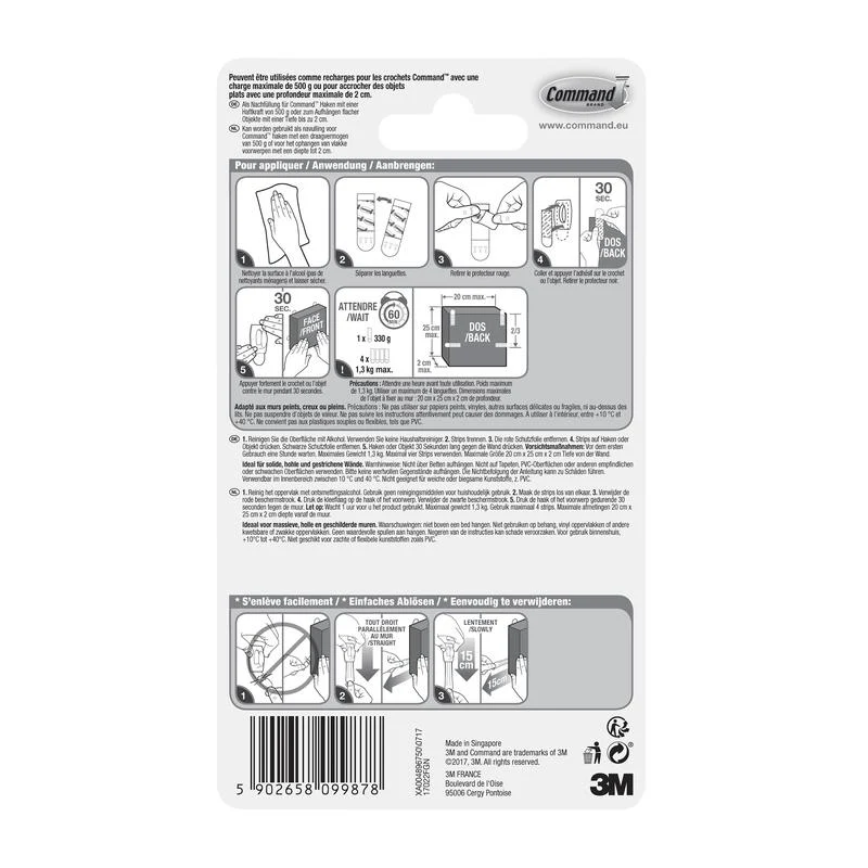 Kleine Command™ Strips S, 17022N | Packung (1 Stück)