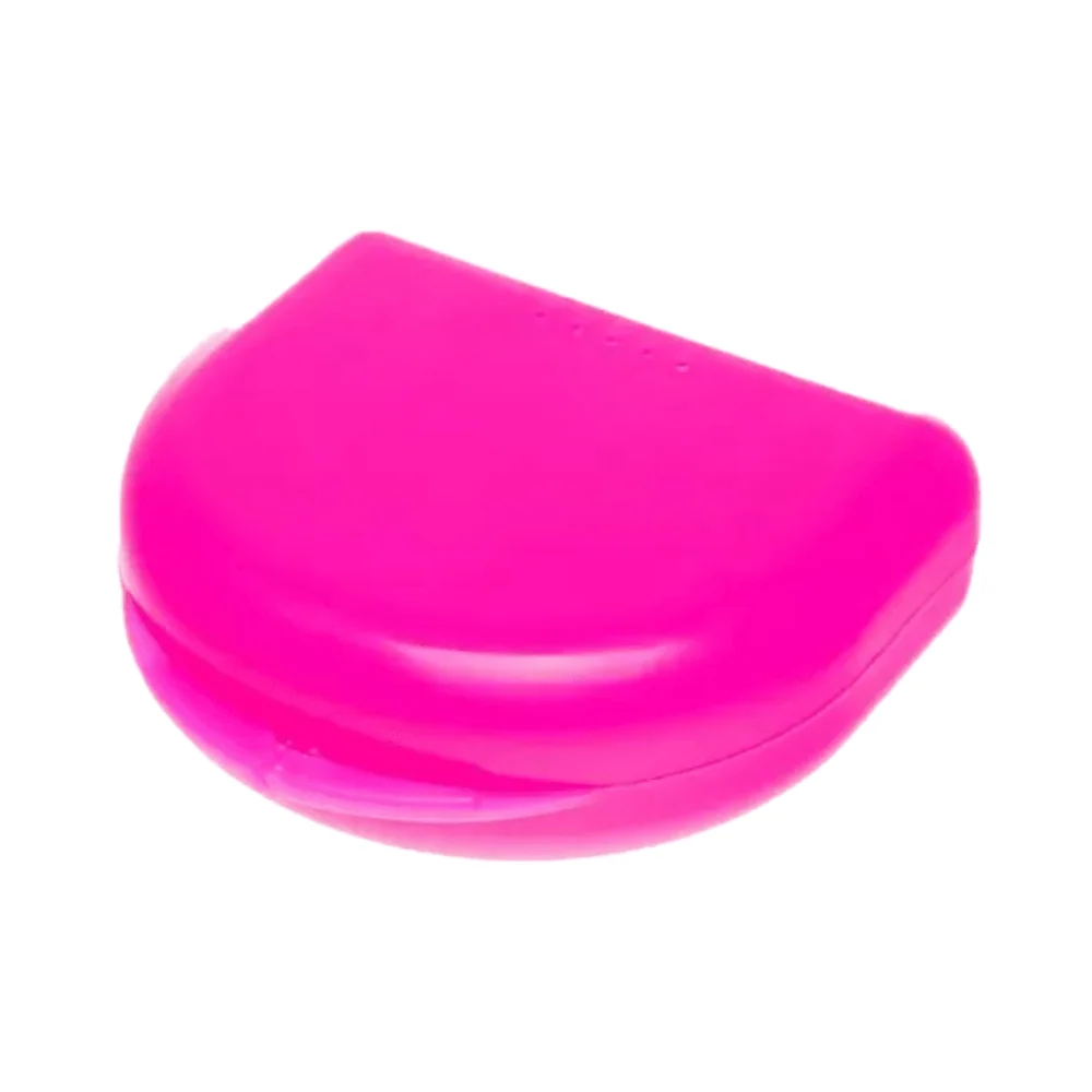 AMPri PP Dental Zahnschienendose für Erwachsene 65 x 58 x 20 cm, verschiedene Farben | Beutel (10 Stück) Pink