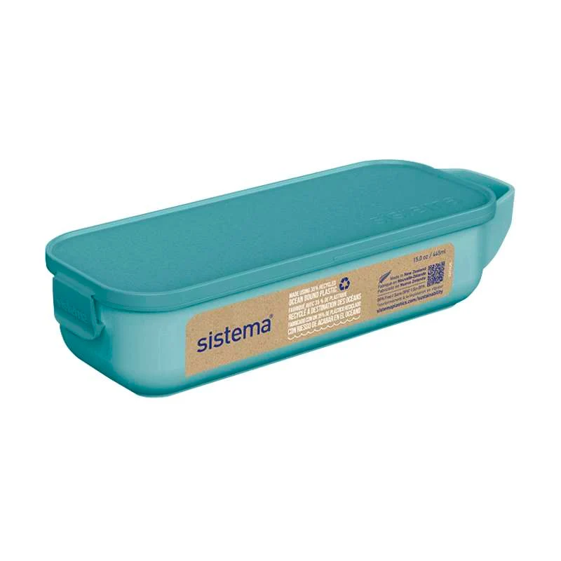 Sistema Ocean Bound Snackboks - Snack sklouznout - 430ml - Pool blue kámen