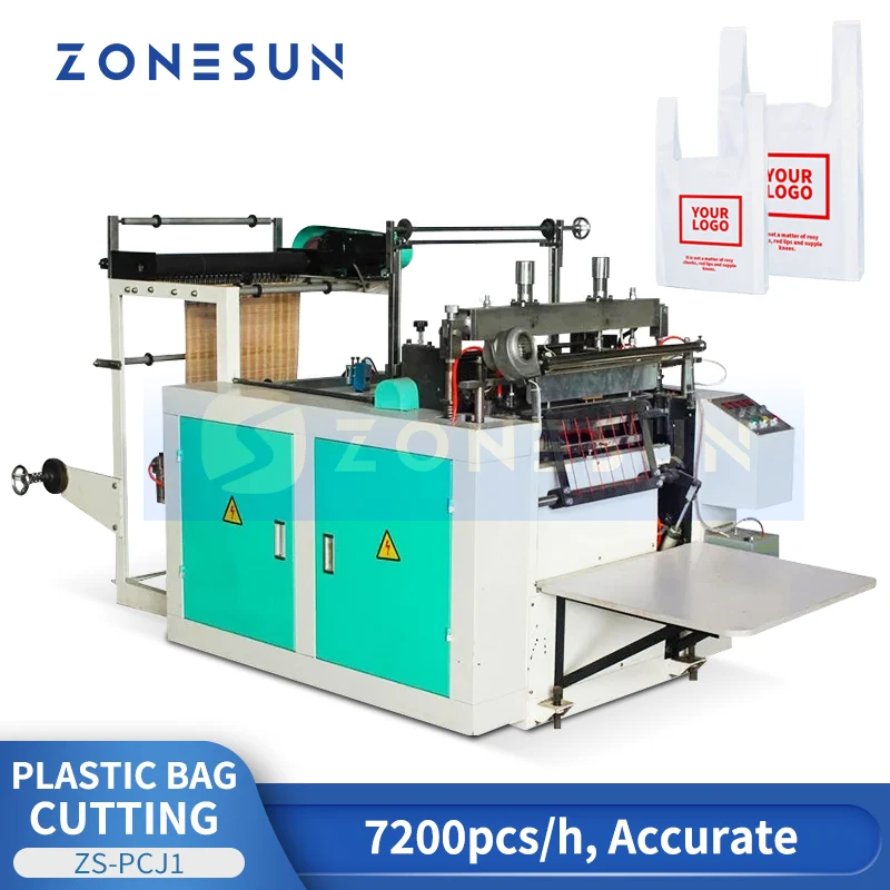 ZONESUN ZS-PCJ1 Plastic Bag Making Machine Waistcoat Bag Cutting Machine