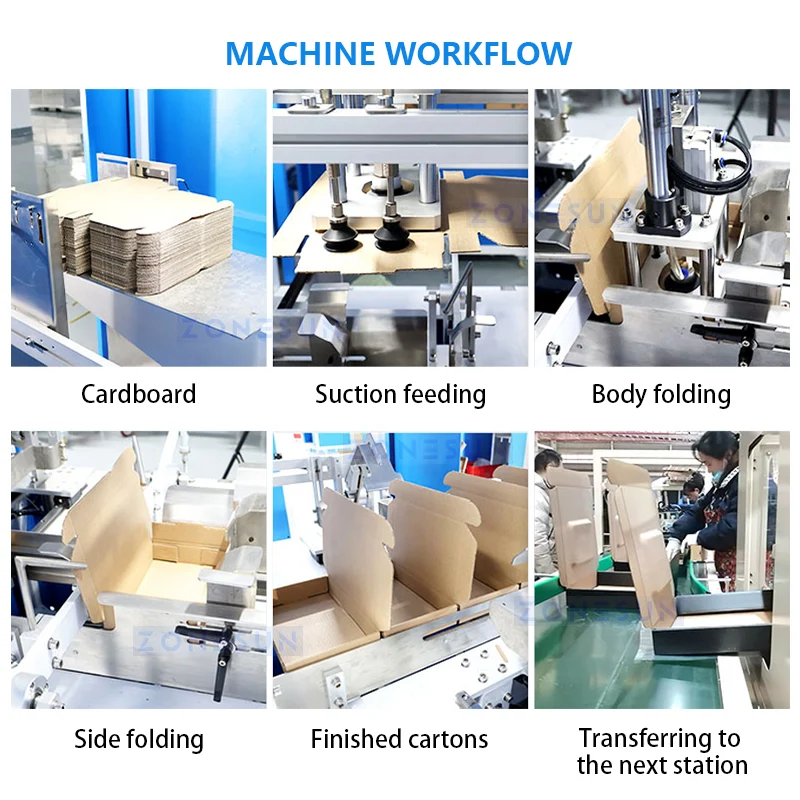 ZONESUN ZS-ZH25R Box Folding Machine Mailing Cartons Logistics & E-Commerce