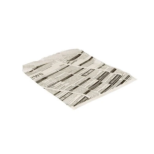 PAPSTAR Hamburger-Tüten "Newsprint", fettdicht, 16x18 cm | Packung (300 Stück)
