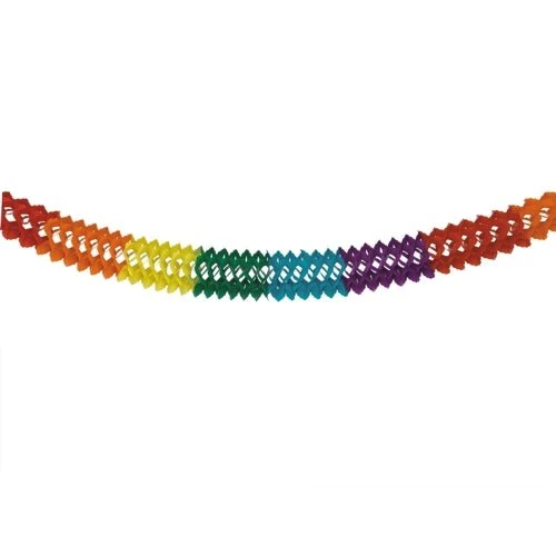PAPSTAR Girland, papír Ø 16 cm · 6 m "szivárvány" | Táska (1 darab)