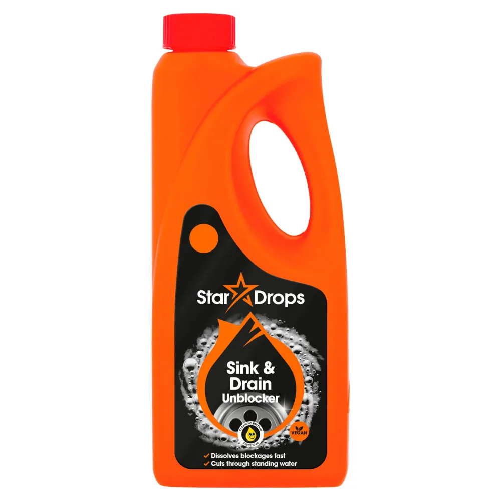 Star Drops Odblokovač dřezu odpadu 500ml – Silný odblokovač odtoku pro okamžitý výsledek