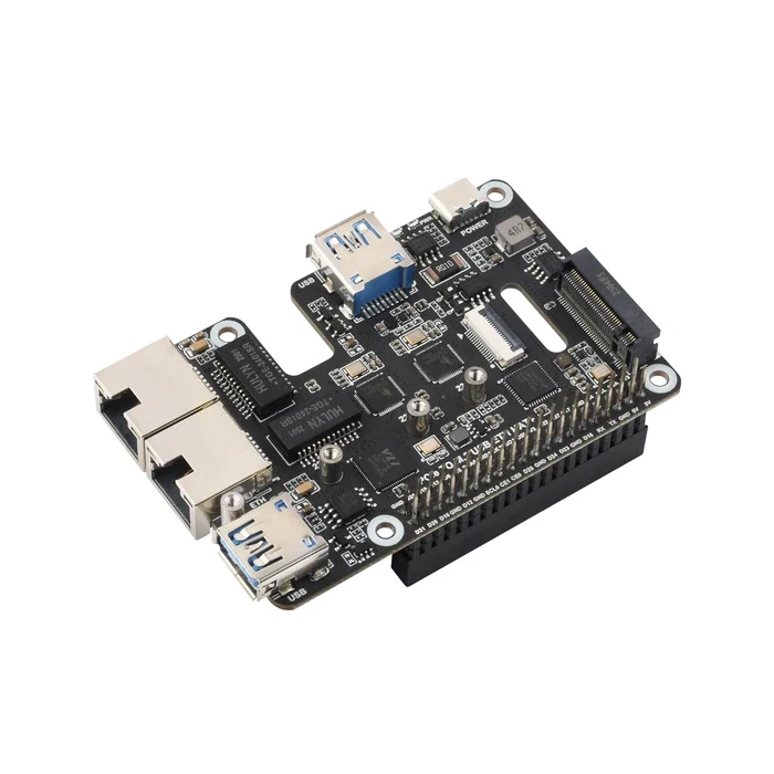Waveshare PCIe na USB 3.2 Gen1/2.5G ETH/M.2 NVMe adaptér pro Raspberry Pi 5