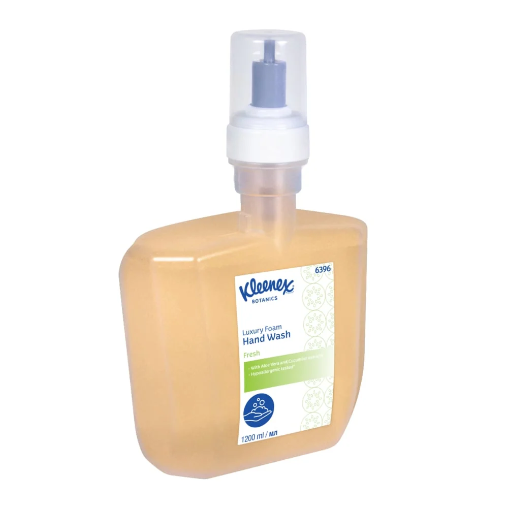 Kleenex® Botanics ™ Lunda de espuma de luxo - cassete de 1,2 litro / 1,2 L - 4 cassetes eletrônicas | Papelão (4 cartuchos)