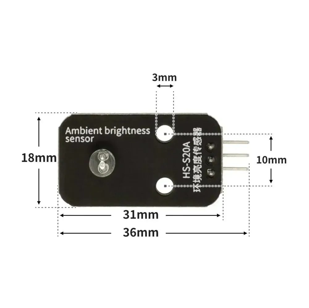 HS-S20B1 Senzor okolního světla | Analogový fotorezistorový modul