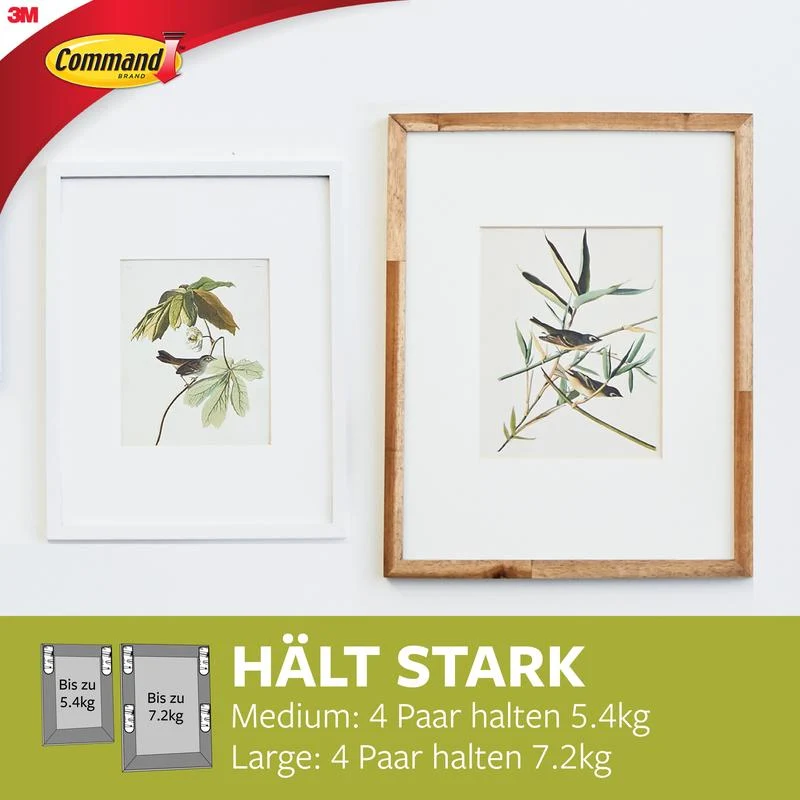 Command™ Bilder-Montage-Strips Multi-Pack 17209,je Pack mit 4 x 2 | Karton (7 Packungen)
