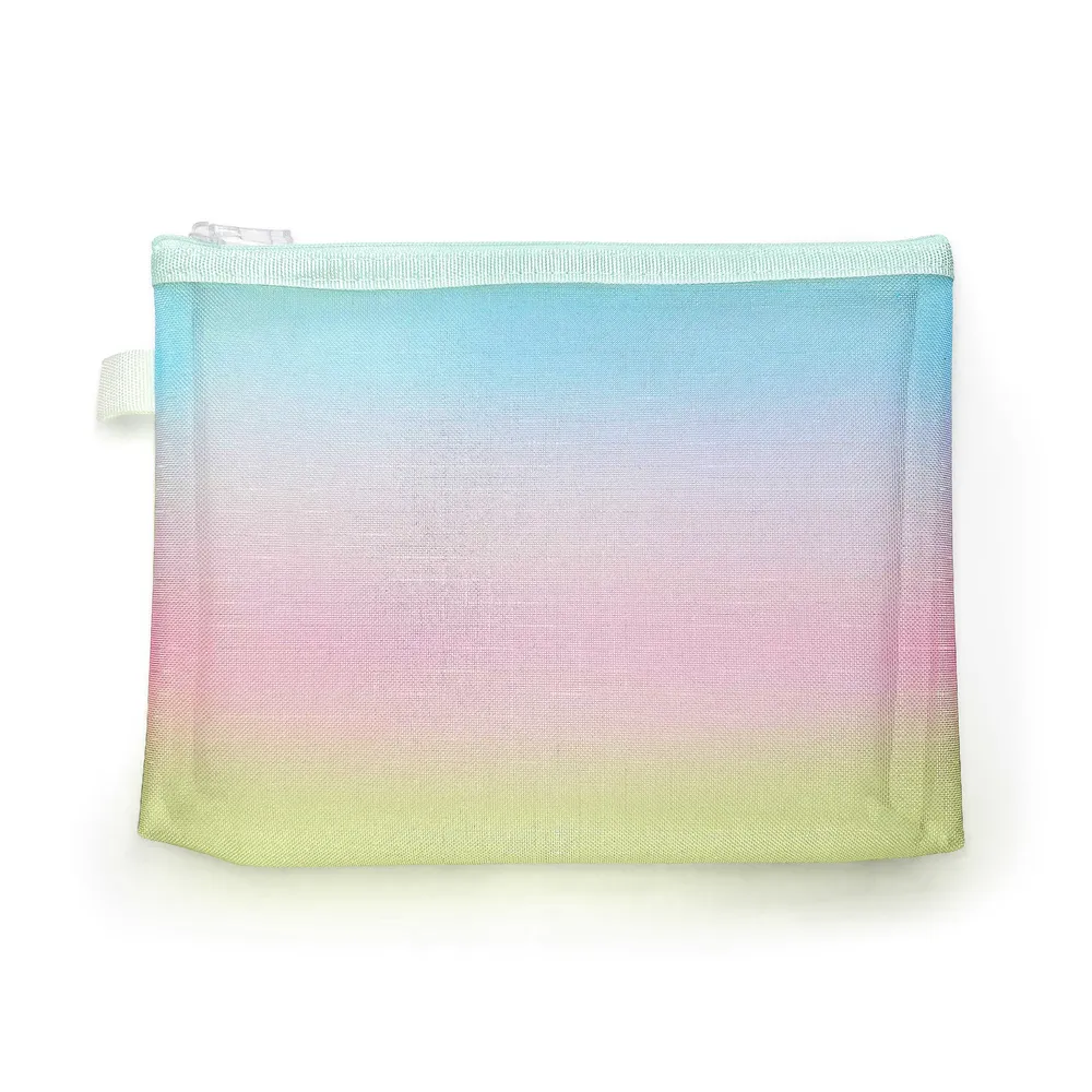 Gradient Nylon Mesh Zipper Pouch Enveseur sl