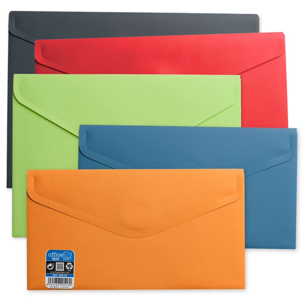 Polypropylenová obálka s patentním uzavíráním na knoflík V-LOCK Vital Colors Enveseur sl