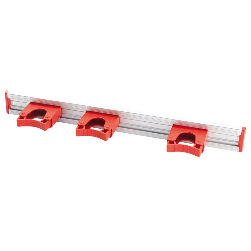 Aluminium device strip, 3 stem holder, 510x55mm White