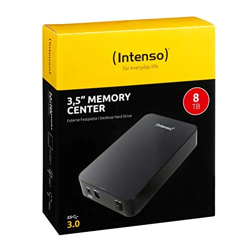 Intenso 6031516 Paměť 8TB Centrální externí pevný disk (8,9 cm (3,5"), 5400 ot./min, 32 MB mezipaměti, USB 3.0) černý Amazon