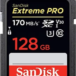 Paměťová karta SanDisk Extreme Pro SDXC UHS-I 128 GB (V30, přenosová rychlost 170 MB/s, U3, 4K UHD videa, teplotně odolná)...