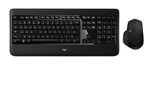 Sada myši Logitech MX900 Premium Wireless Keyboard Mouse, 2,4 GHz připojení přes USB přijímač, MX myš s funkcí Easy-Switch...