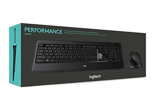 Sada myši Logitech MX900 Premium Wireless Keyboard Mouse, 2,4 GHz připojení přes USB přijímač, MX myš s funkcí Easy-Switch...