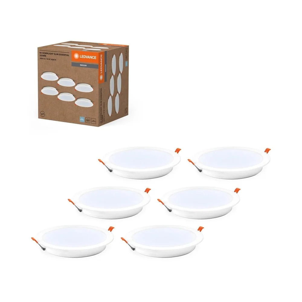 6x bodovka 18W DOWNLIGHT 220mm, studená denní bílá