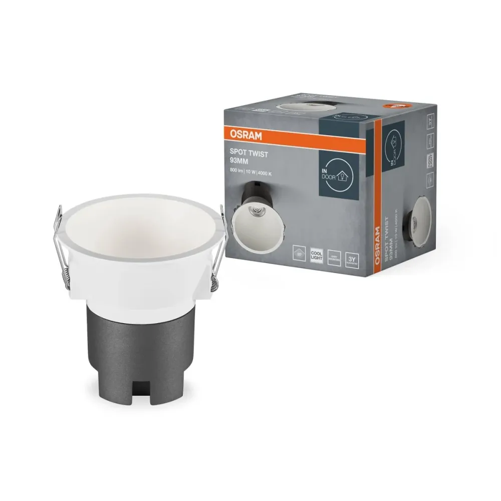 Bílé LED podhledové svítidlo 10W SPOT 93mm, studená bílá OSRAM