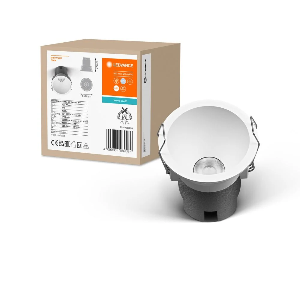 Bílé LED podhledové svítidlo 5 W SPOT 70mm, studená bílá