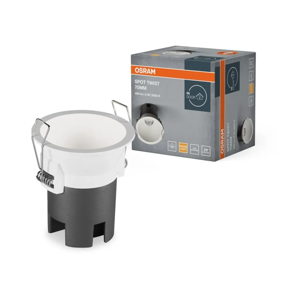 Bílé LED podhledové svítidlo 5 W SPOT 70mm, teplá bílá OSRAM