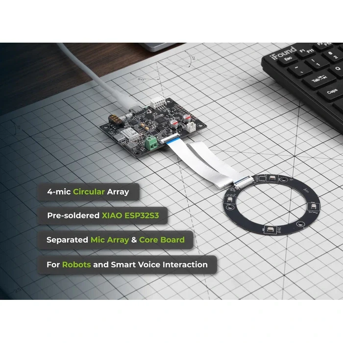 Seeed Studio reSpeaker Flex XVF3800 Circular-4 s XIAO ESP32S3 (Předobjednávka, dostupné za 4-6 týdnů)