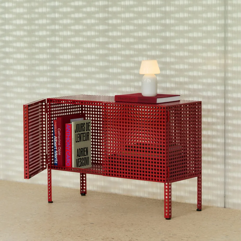 Komoda Perforated, Wine Red
