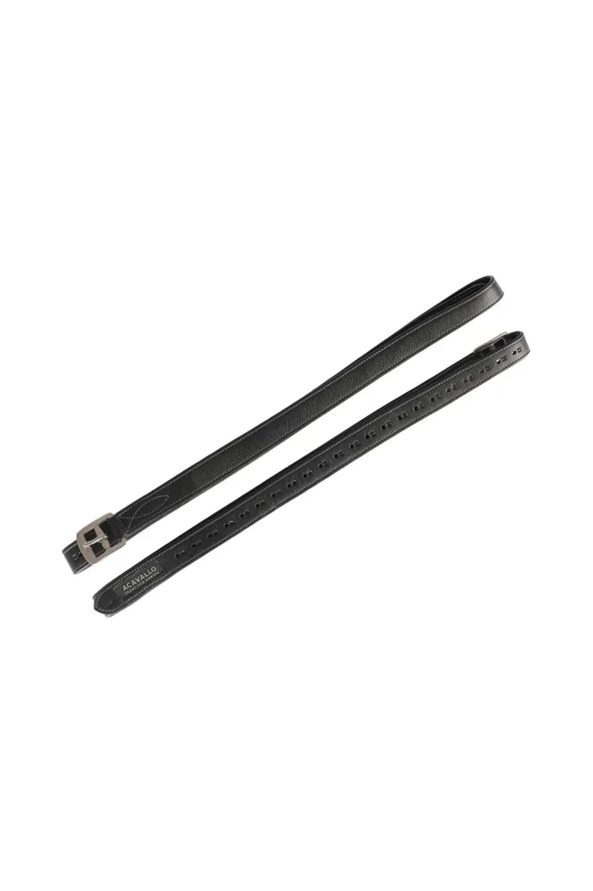 Wzmocnione puśliska z cielęcej skóry Black 160 cm